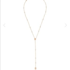 Kendra Scott Claudia Necklace gold w white stones